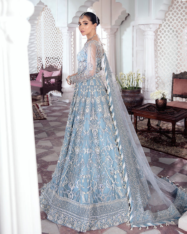 Gulaal | Wedding Formals | Mehnaaz Embroidered Net 3-Piece Suit WS-13 - Designer Dress with Intricate embroidery and embellishments. Shop elegent wedding dress at Maria Faisal.