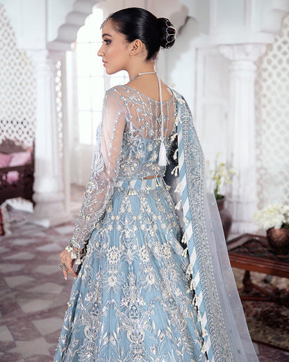 Gulaal | Wedding Formals | Mehnaaz Embroidered Net 3-Piece Suit WS-13 - Designer Dress with Intricate embroidery and embellishments. Shop elegent wedding dress at Maria Faisal.