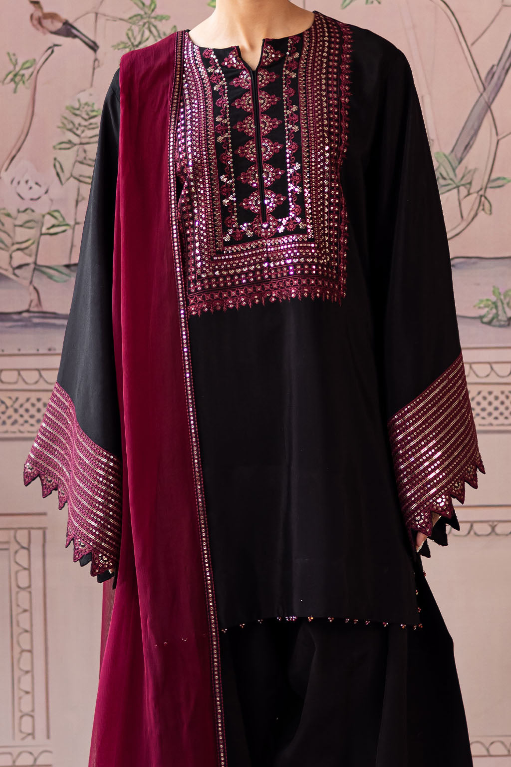 Vanya | Solana Luxe Pret |SN-04 - Luxury Dress - available at Maria Faisal in UK and USA.