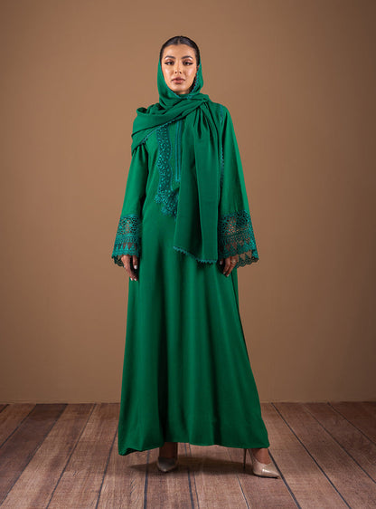 Zainab Chottani | The Kaftan Edit | Emerald Flair - Formal Dress - available at Maria Faisal in UK and USA.