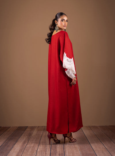 Zainab Chottani | The Kaftan Edit | Radiant Red - Formal Dress - available at Maria Faisal in UK and USA.