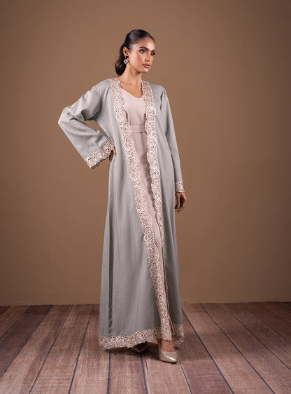 Zainab Chottani | The Kaftan Edit | Sage Sophistication - Formal Dress - available at Maria Faisal in UK and USA.