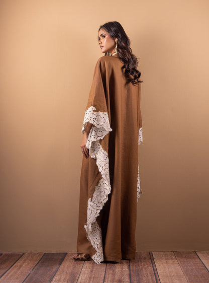 Zainab Chottani | The Kaftan Edit | Cinnamon Sand - Formal Dress - available at Maria Faisal in UK and USA.