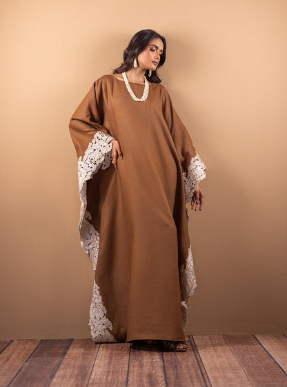 Zainab Chottani | The Kaftan Edit | Cinnamon Sand - Formal Dress - available at Maria Faisal in UK and USA.
