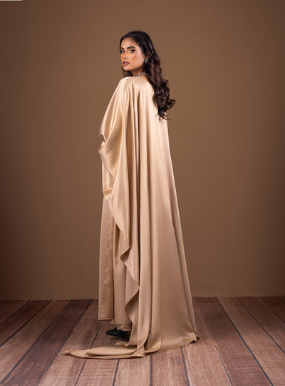 Zainab Chottani | The Kaftan Edit | Butter Vanila Flair - Formal Dress - available at Maria Faisal in UK and USA.