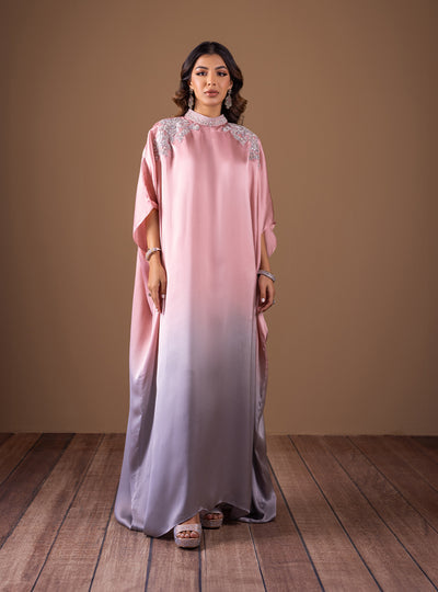 Zainab Chottani | The Kaftan Edit | Pink Flame - Formal Dress - available at Maria Faisal in UK and USA.