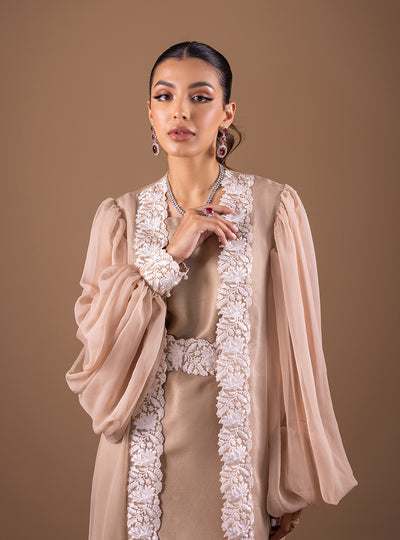 Zainab Chottani | The Kaftan Edit | Champagne Flow - Formal Dress - available at Maria Faisal in UK and USA.