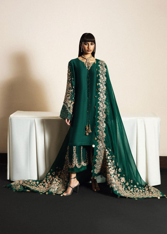 Hussain Rehar | Luxury Pret 26 | Noor Lepoque - Luxury Dress - available at Maria Faisal in UK and USA.