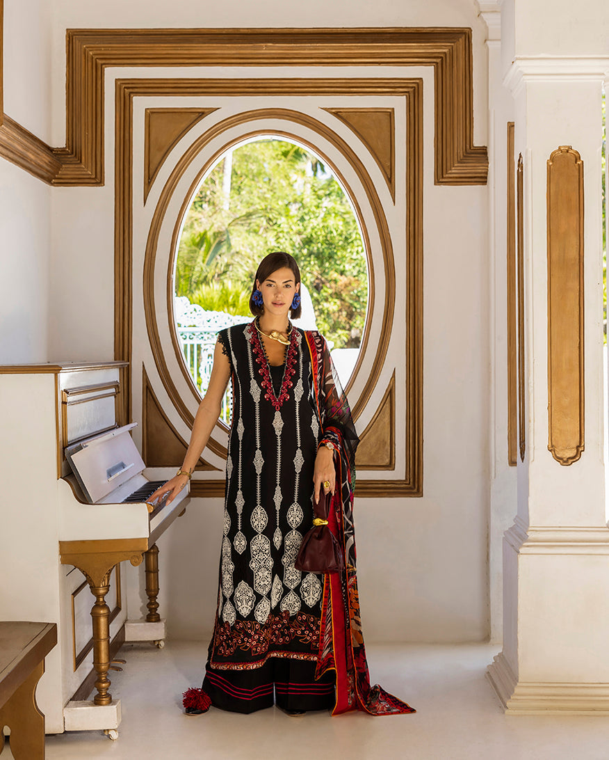 Esmel | Mon Tresor Luxe Lawn 26 | Amor Omnia Vincit - Luxury Dress - available at Maria Faisal in UK and USA.