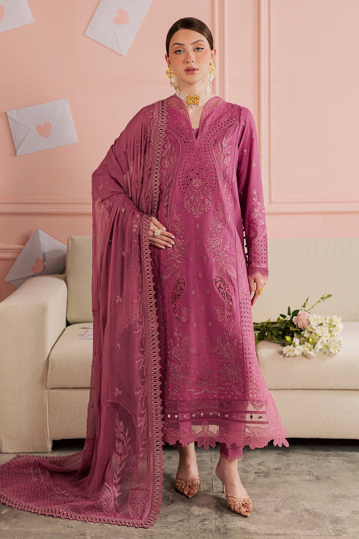 Nureh | Luxury Pret | FE-13 - Luxury Dress - available at Maria Faisal in UK and USA.