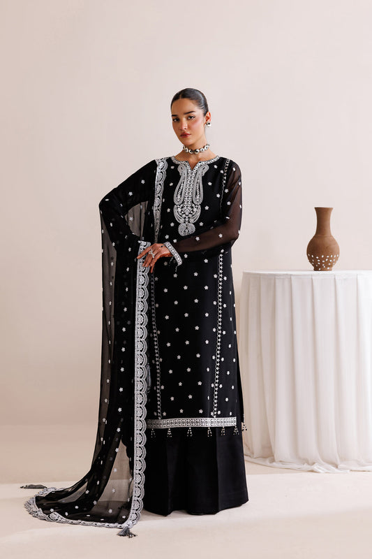 Farasha | Chiffon Threads 26 | Dark Mirage - Formal Dress - available at Maria Faisal in UK and USA.