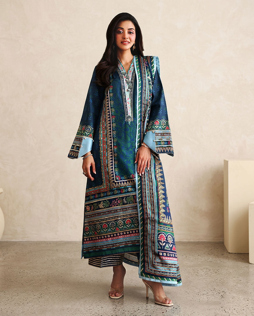 Mushq | Nirvana Anmol Edit | Scene Stealer - Luxury Dress - available at Maria Faisal in UK and USA.