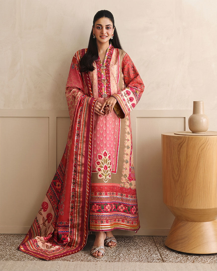 Mushq | Nirvana Anmol Edit | Rose Mood - Luxury Dress - available at Maria Faisal in UK and USA.