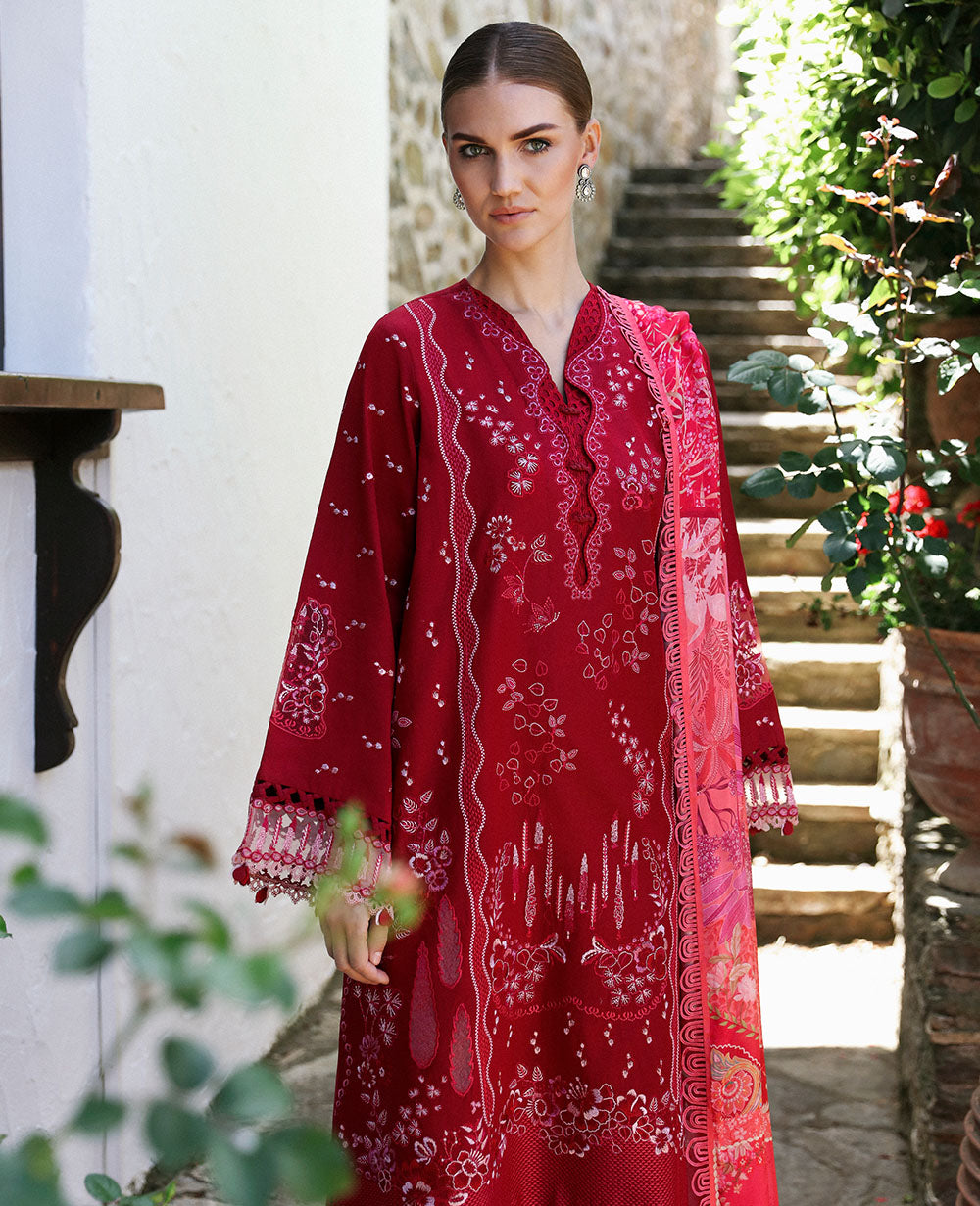 Republic Womenswear | Aylin Summer Lawn 24 | Lunara (D5-B) - Designer Dress with Intricate embroidery and embellishments. Shop elegent wedding dress at Maria Faisal.