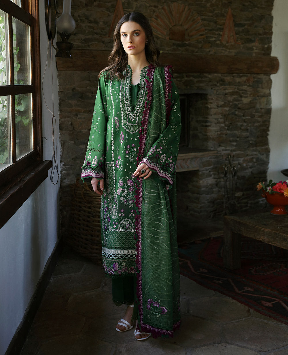 Republic Womenswear | Aylin Summer Lawn 24 | Ezel (D7-A) - Designer Dress with Intricate embroidery and embellishments. Shop elegent wedding dress at Maria Faisal.