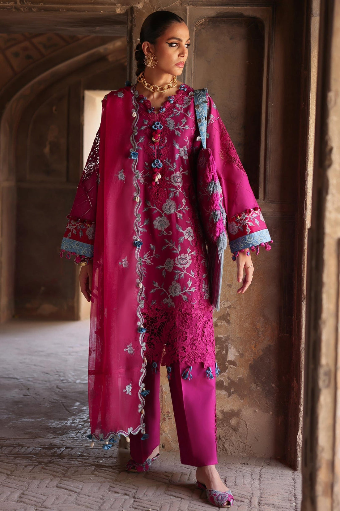 Elan | Luxury Lawn 25 | OPHELIA (EL25-10 B) - Ladies Clothes - Maria Faisal
