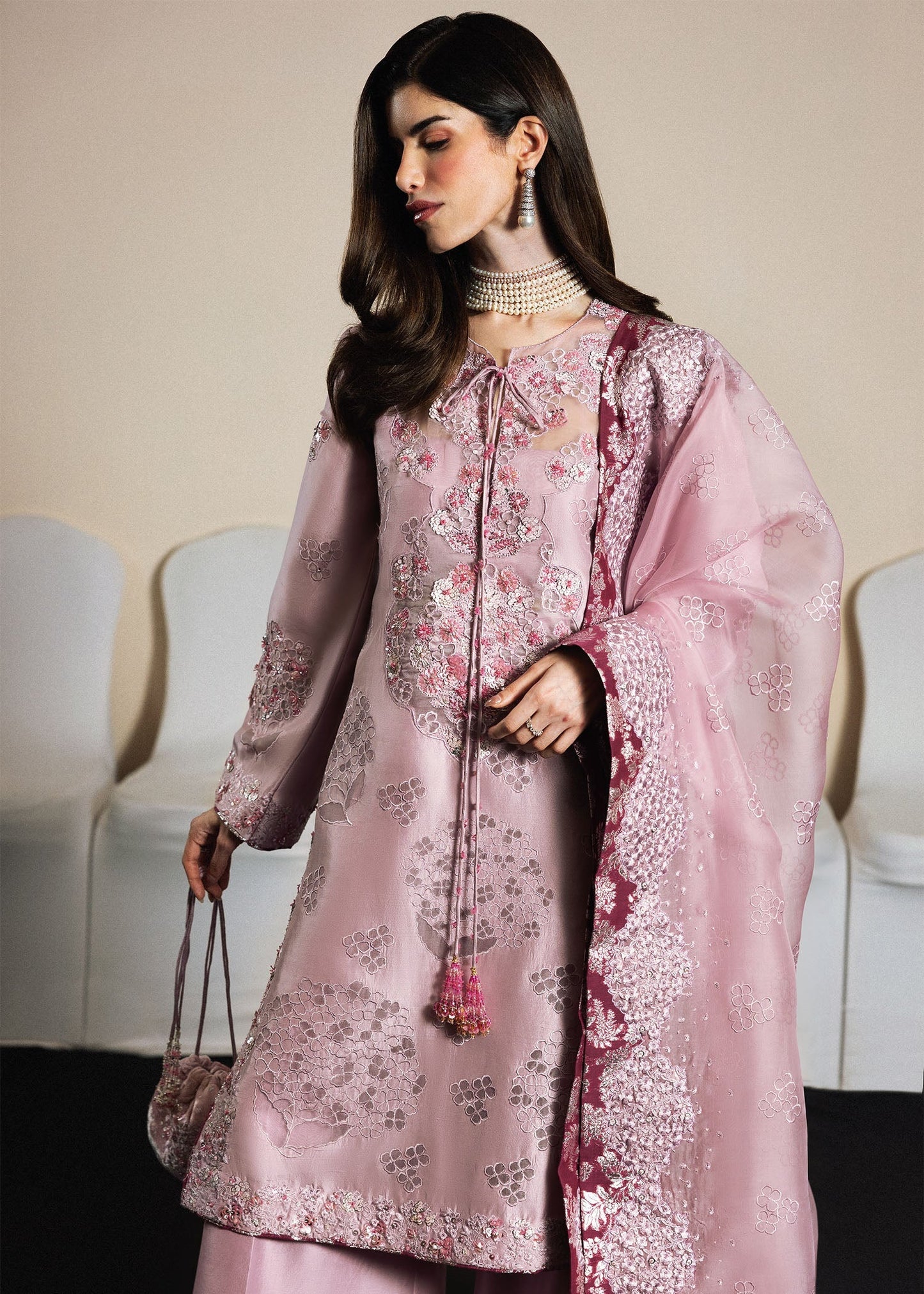 Hussain Rehar | Luxury Pret 26 | Zivah - Luxury Dress - available at Maria Faisal in UK and USA.