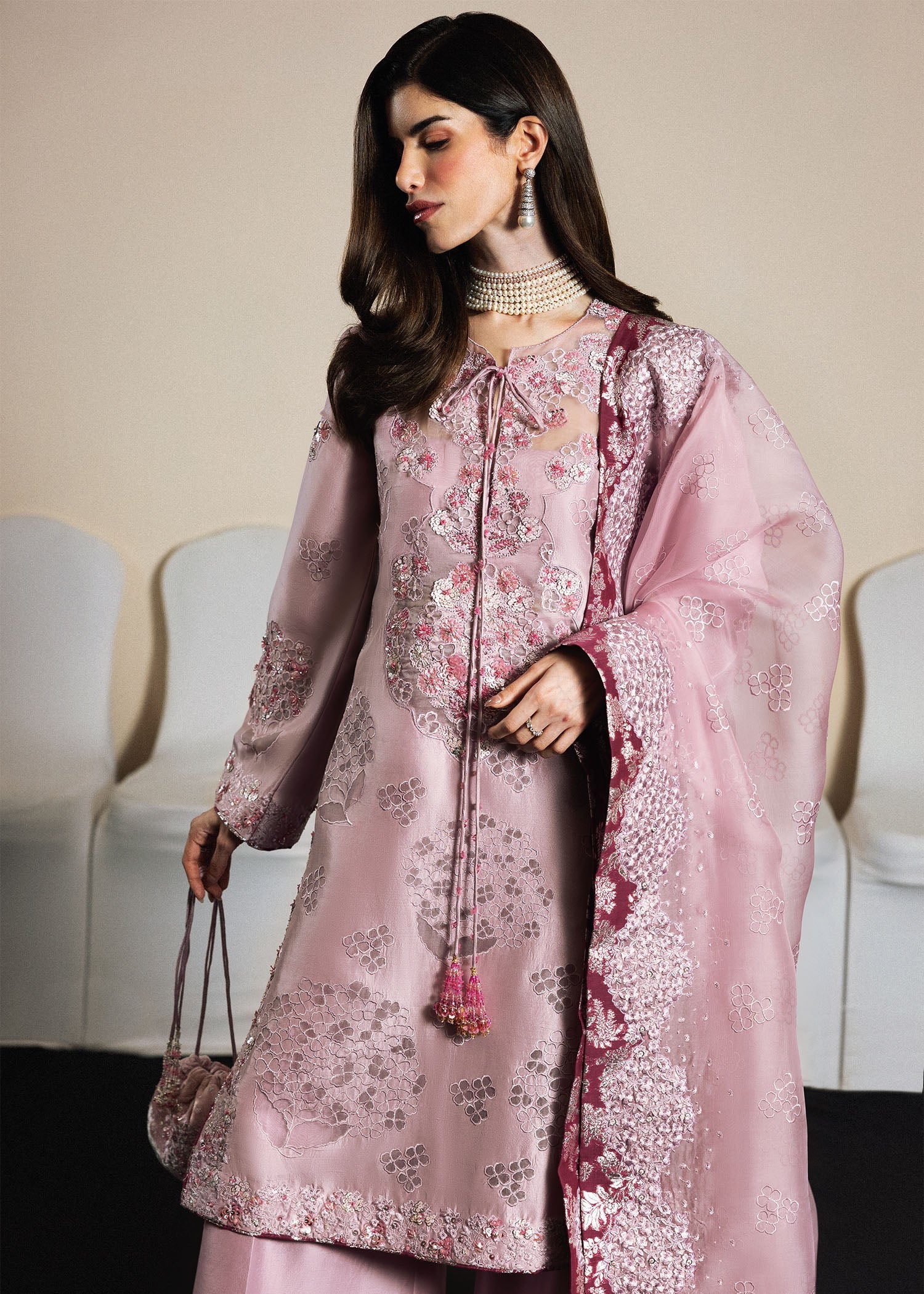 Hussain Rehar | Luxury Pret 26 | Zivah - Luxury Dress - available at Maria Faisal in UK and USA.