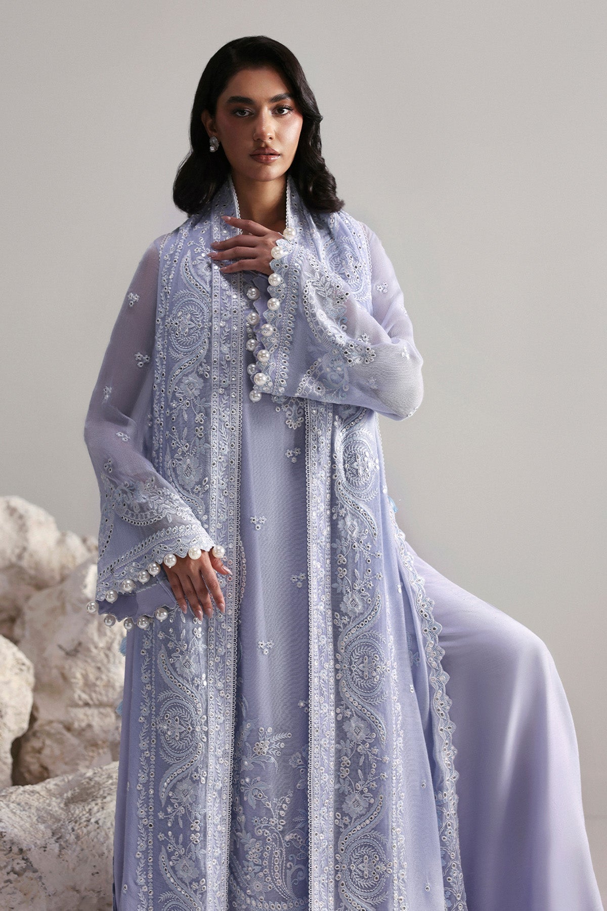 Afrozeh | Slate Ready to Wear | Vaelis - Ladies Clothes - Maria Faisal