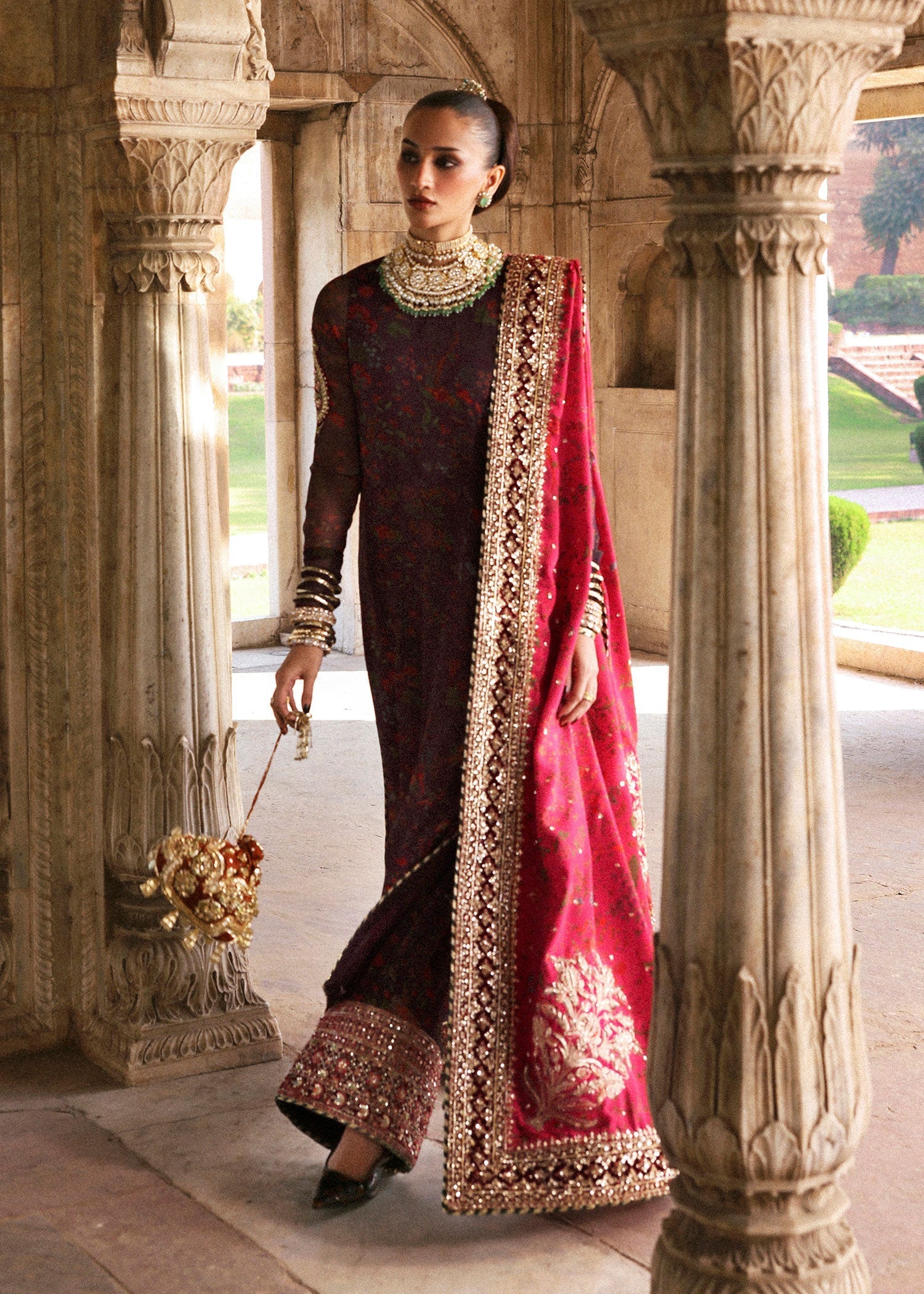 Hussain Rehar | Luxury Pret AW 25 | Aubressa - Formal Dress - available at Maria Faisal in UK and USA.