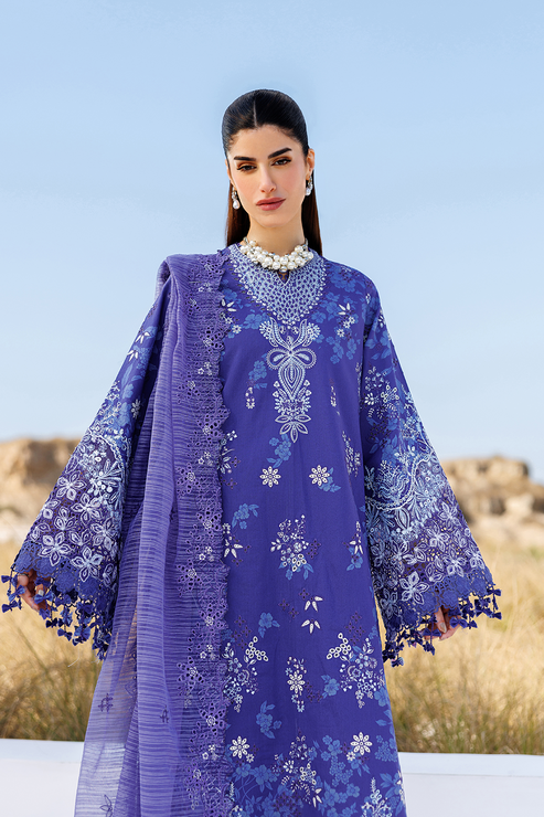 Emaan adeel | Sunlit Groove Luxury Lawn 26 | PETAL PULSE - Luxury Dress - available at Maria Faisal in UK and USA.