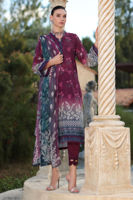 Nureh | Signature Prints 26 | SP-197 - Dress - available at Maria Faisal in UK and USA.