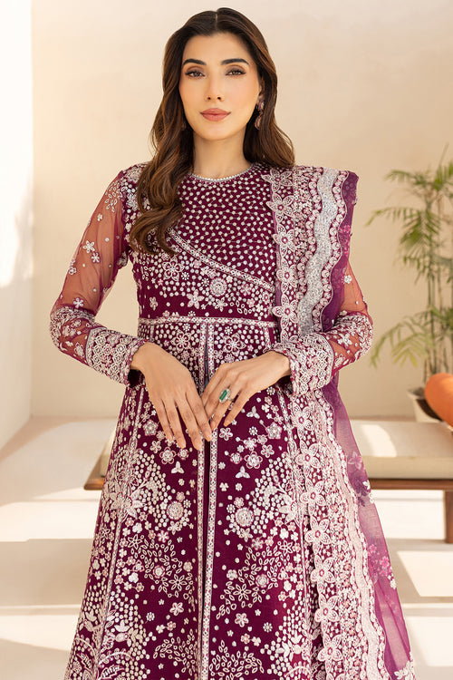 Farasha | Lu Zella Premium Formals 25 | Merlot Dust - Ladies Clothes - Maria Faisal