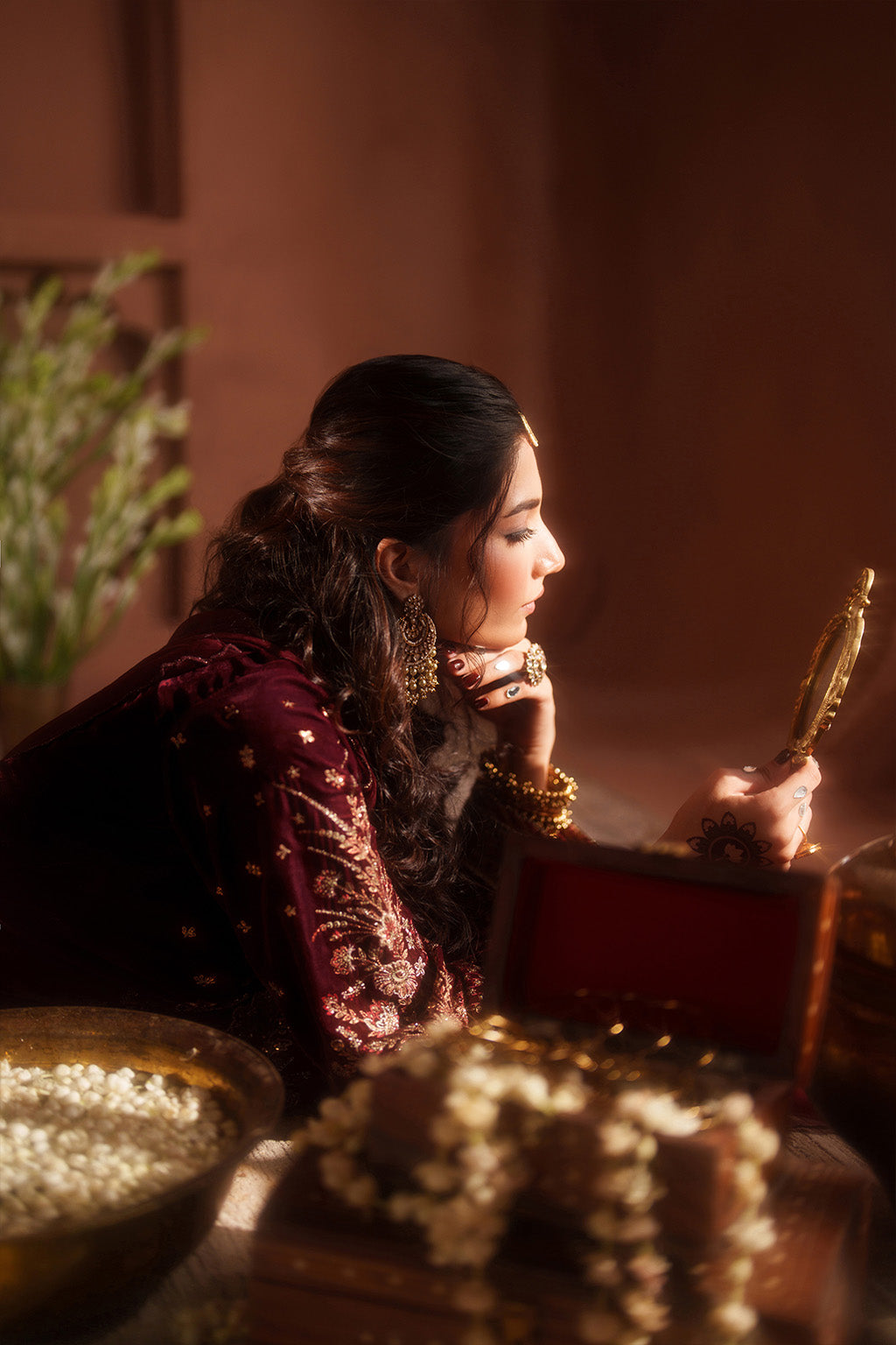 Iznik | Velvet 25 | IV-55 Embroidered Velvet - Formal Dress - available at Maria Faisal in UK and USA.