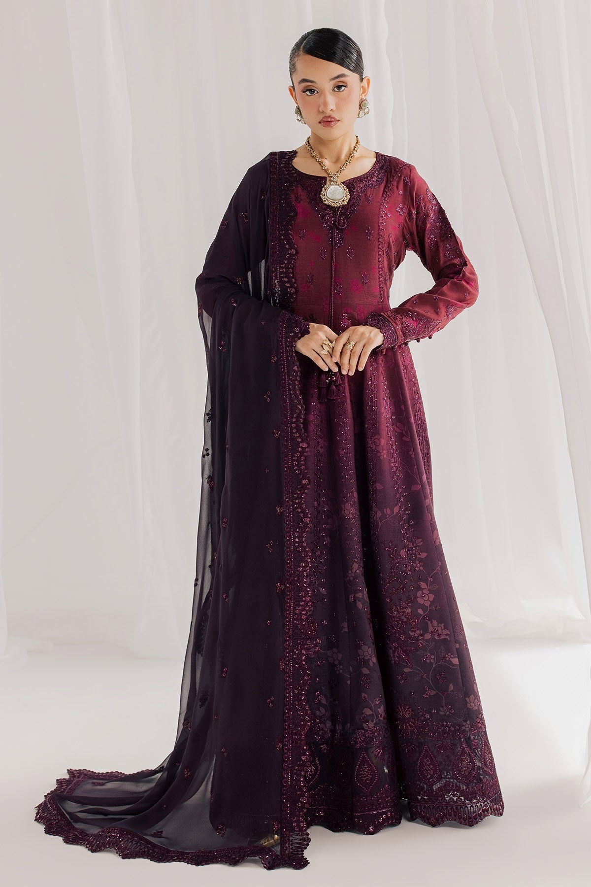 Nureh | Fancy Formal 26 | NP-810 - Formal Dress - available at Maria Faisal in UK and USA.