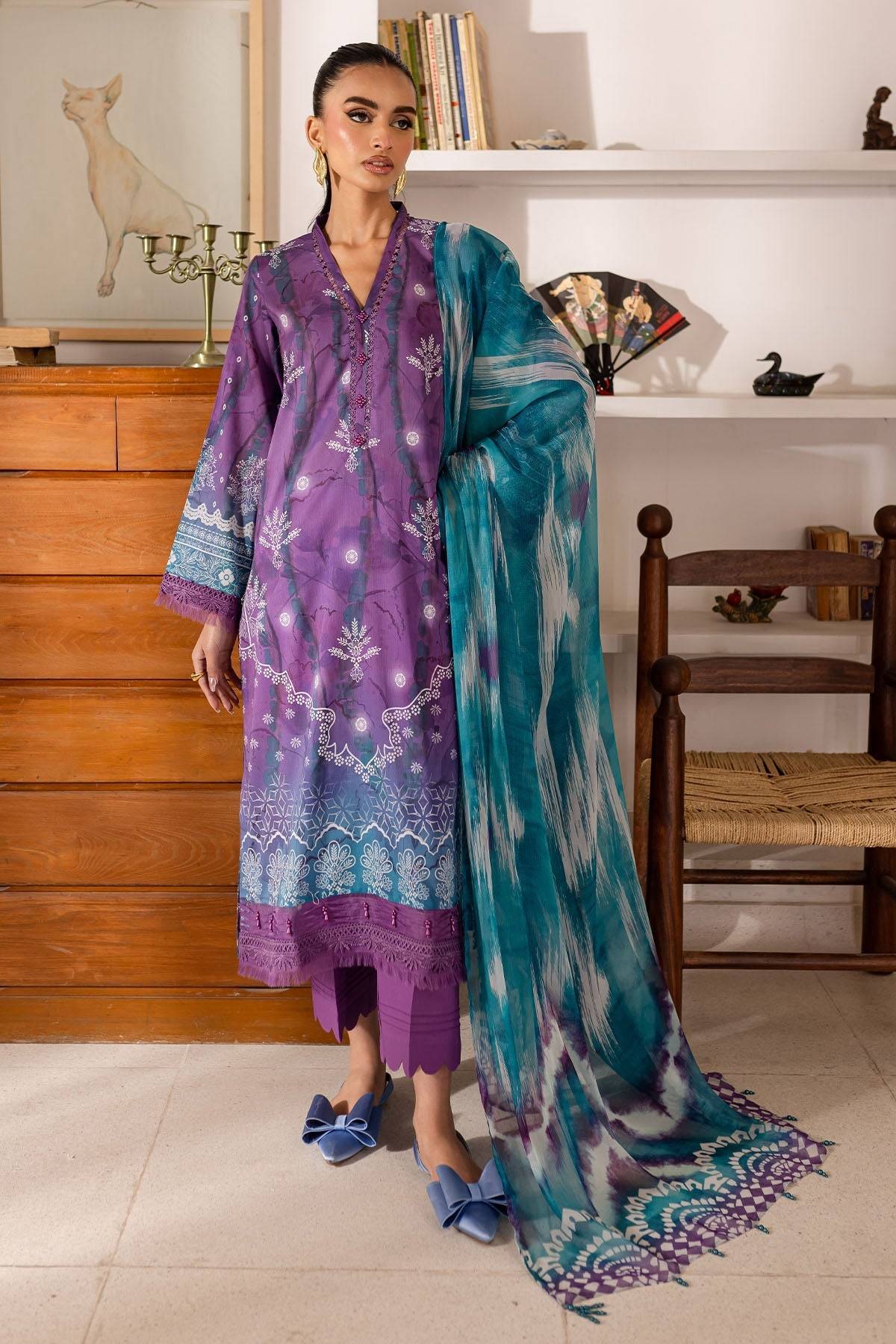 Nureh | Printed Lawn 25 | SP-149 by Maria Faisal - Registered Vendor of : Nureh - type : Ladies Clothes - 100% original wedding dresses