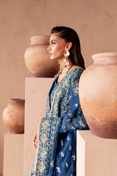 Emaan Adeel | Clay Couture | ELARA - Formal Dress - available at Maria Faisal in UK and USA.
