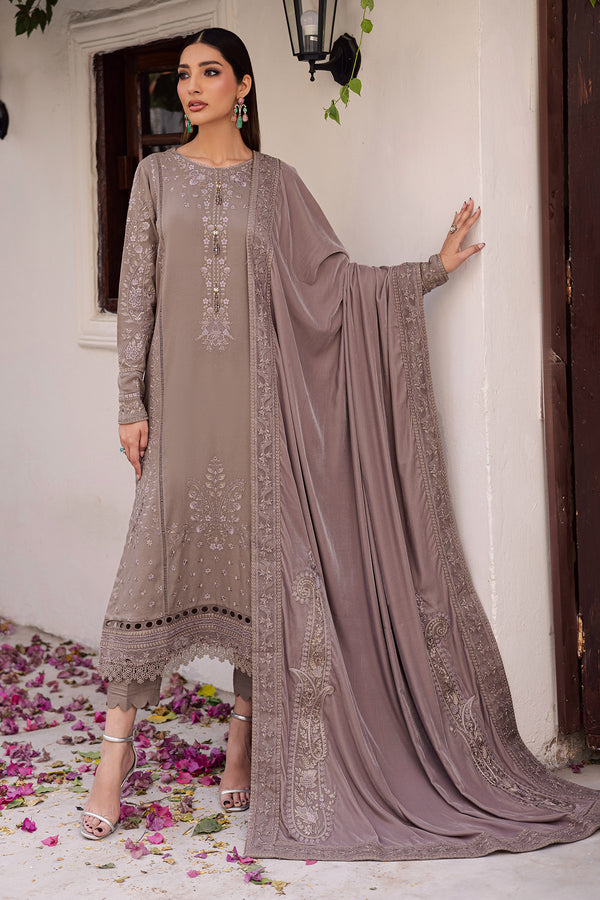 NE-201 – authentic Pakistani dress from the Exclusive Leather Peach collection for women in the UK