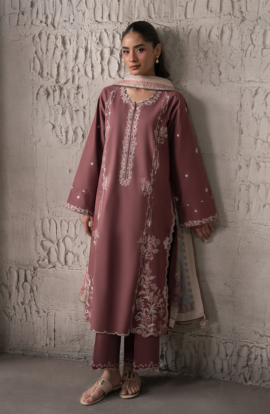 Seran | Selure Lawn | Roselle - Luxury Dress - available at Maria Faisal in UK and USA.