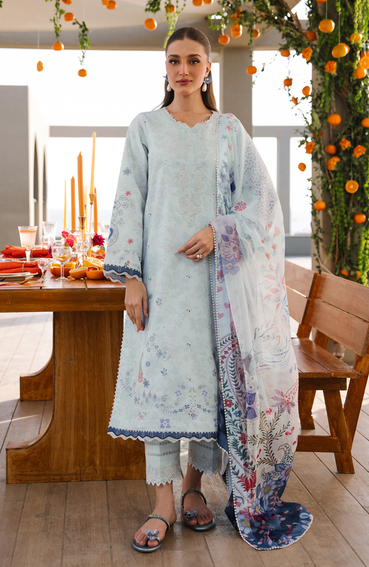 Seran | Afsanah Lawn | Alara - Luxury Dress - available at Maria Faisal in UK and USA.
