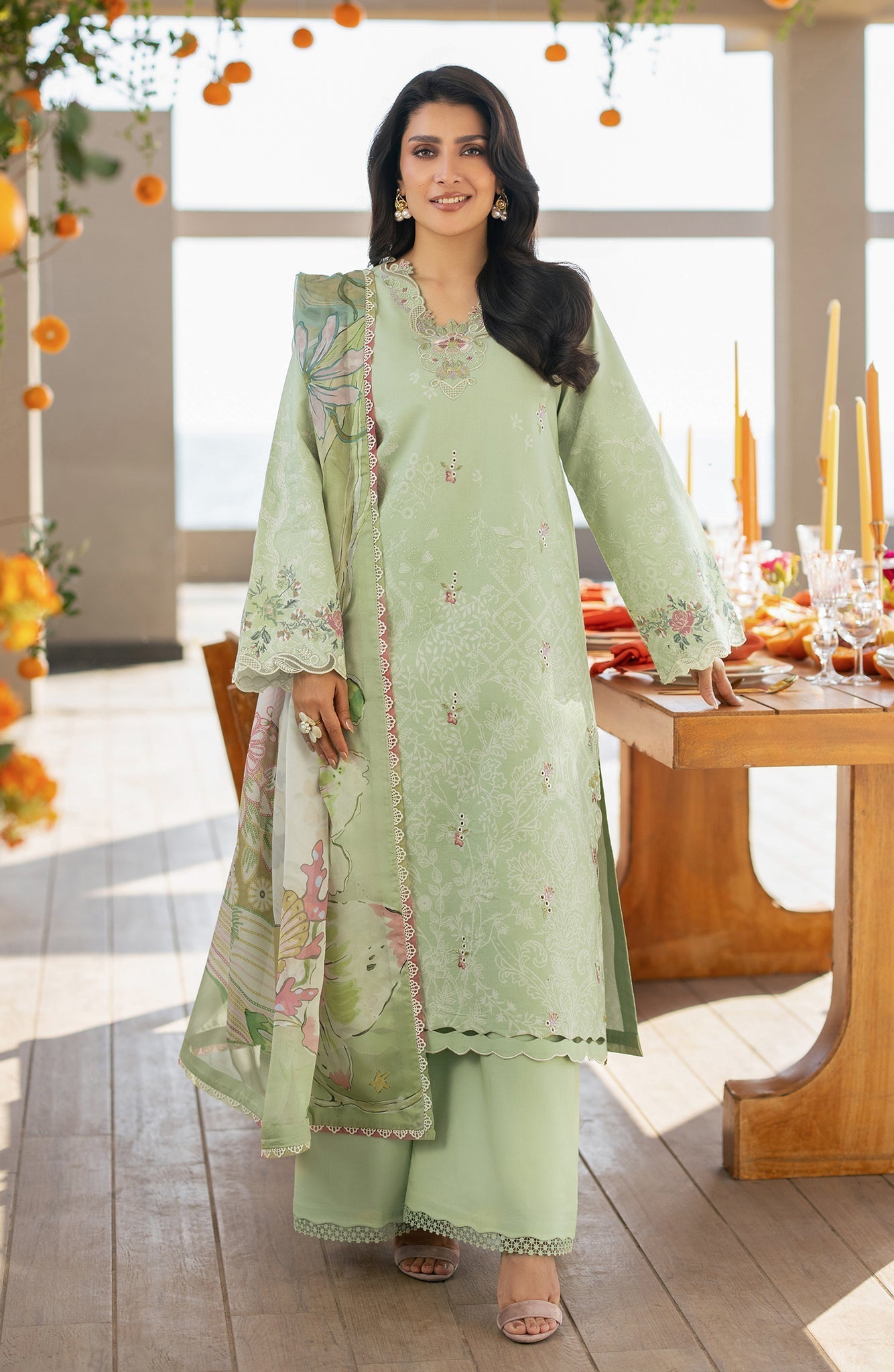 Seran | Afsanah Lawn |  Masha - Luxury Dress - available at Maria Faisal in UK and USA.