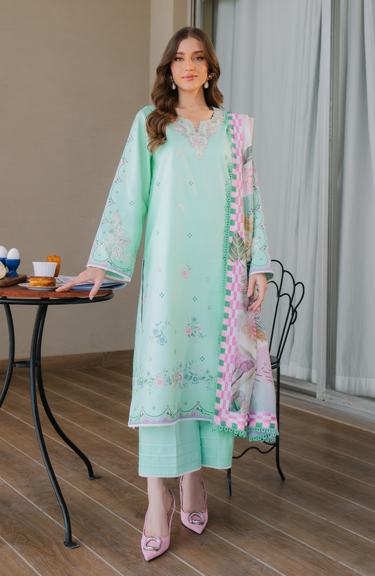 Seran | Afsanah Lawn | Elaya - Luxury Dress - available at Maria Faisal in UK and USA.