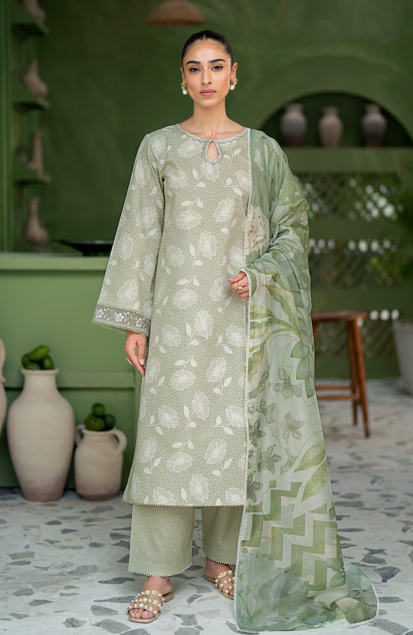 Seran | Artisan Lawn 25 | PISTACHE - Ladies Clothes 