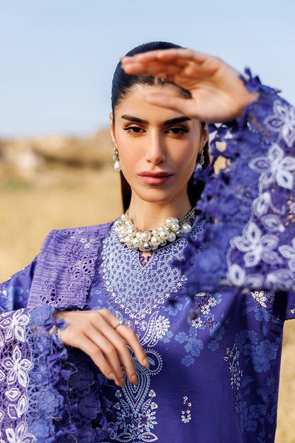 Emaan adeel | Sunlit Groove Luxury Lawn 26 | PETAL PULSE - Luxury Dress - available at Maria Faisal in UK and USA.