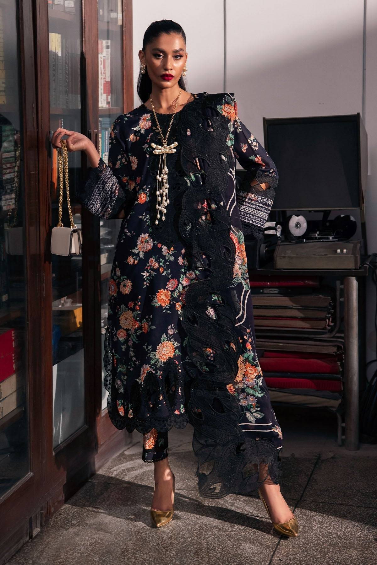 Nureh | Glam Girl Lawn | GL-18 by Maria Faisal - Registered Vendor of : Nureh - type : Ladies Clothes - 100% original wedding dresses