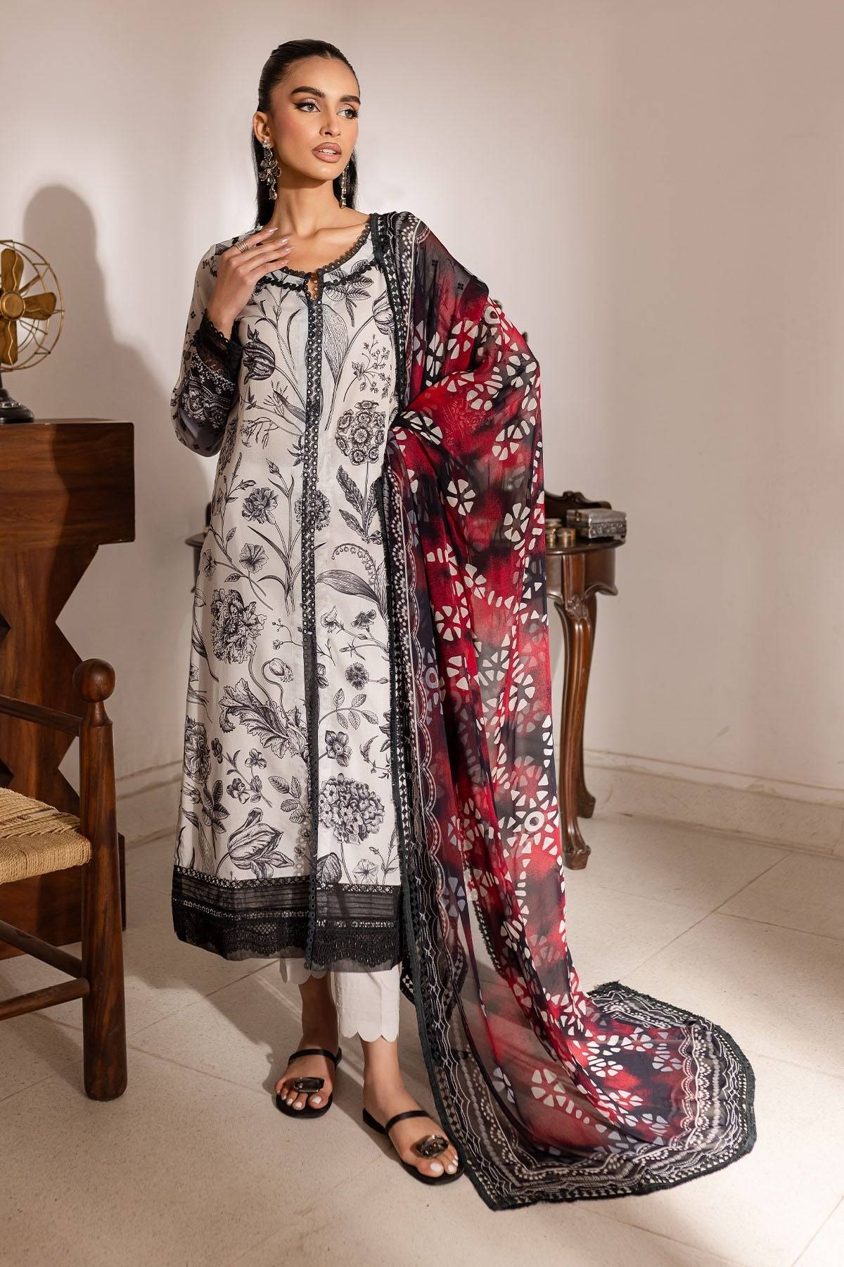 Nureh | Printed Lawn 25 | SP-144 by Maria Faisal - Registered Vendor of : Nureh - type : Ladies Clothes - 100% original wedding dresses