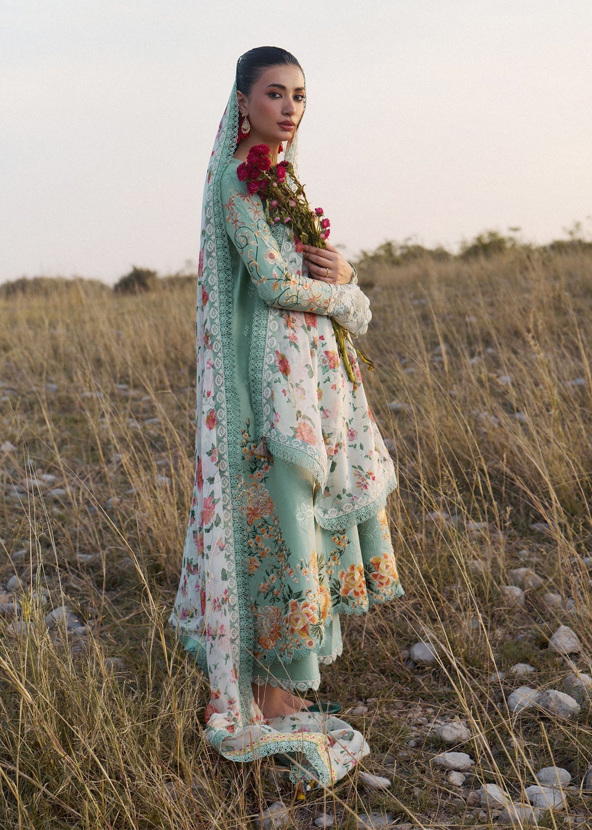 Hussain Rehar | Jinan 26 | Talia - Luxury Dress - available at Maria Faisal in UK and USA.