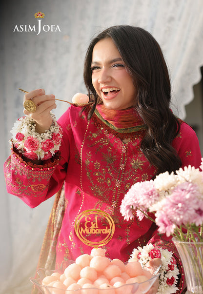 Asim Jofa | Summer Rhapsody | AJUBU-06 Embroidered Jacquard - Ladies Clothes - Maria Faisal