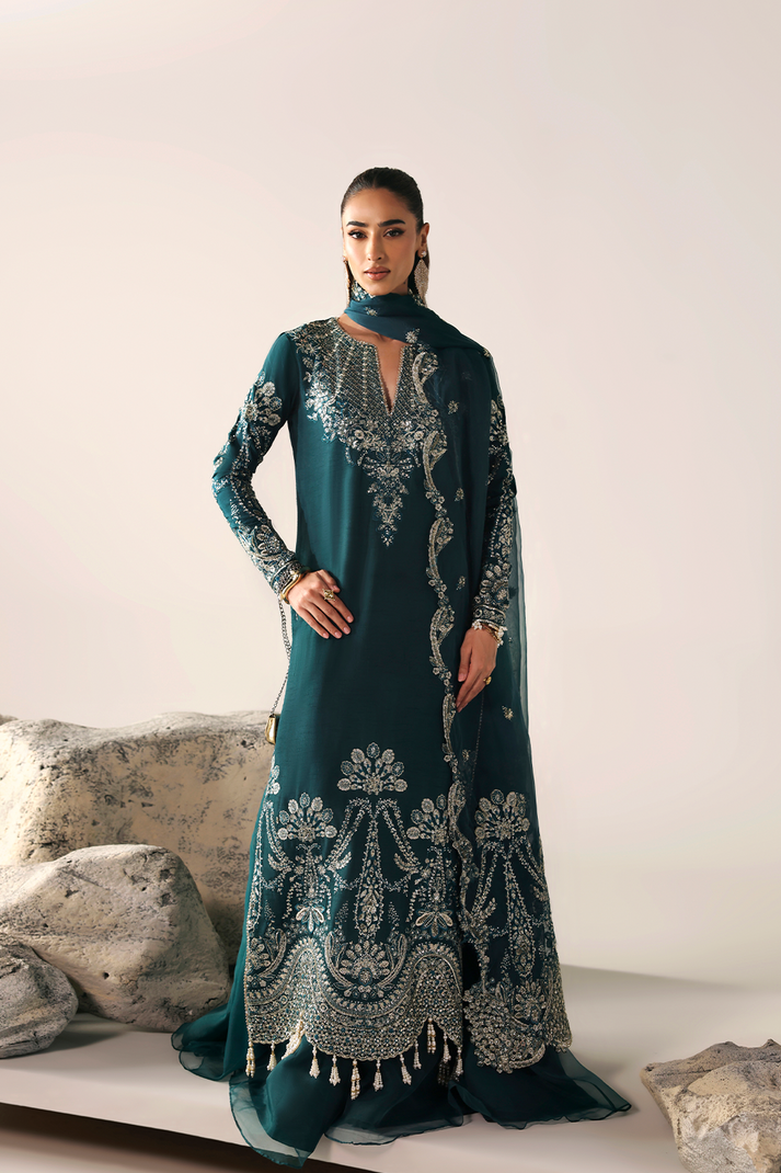 Emaan Adeel | Serein Luxe Silk | STARLIGHT SWAY - Formal Dress - available at Maria Faisal in UK and USA.