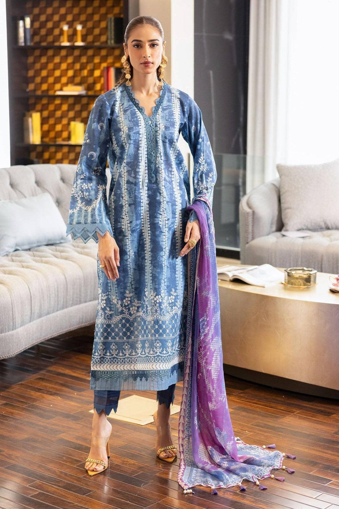 Nureh | Printed lawn 25 | SP-119 by Maria Faisal - Registered Vendor of : Nureh - type : Ladies Clothes - 100% original wedding dresses