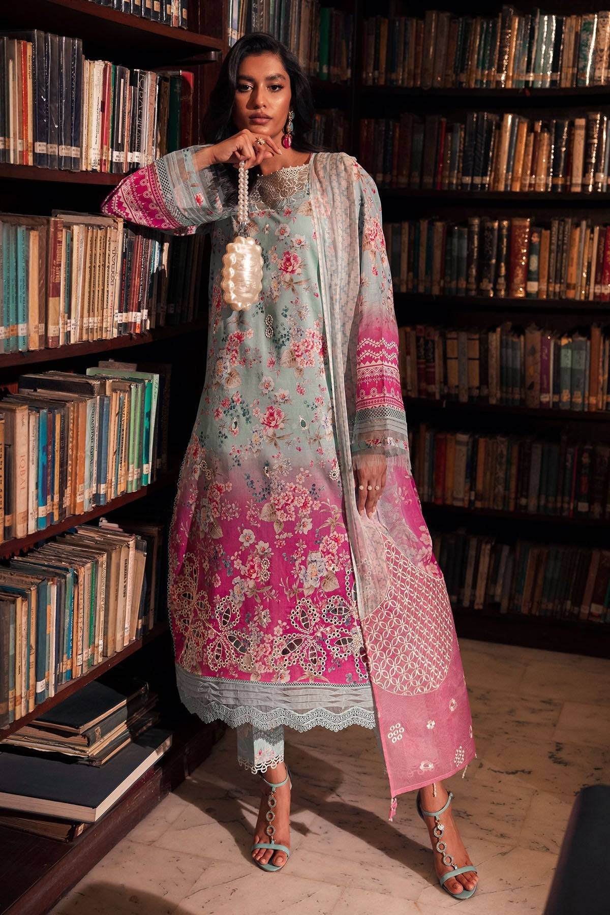 Nureh | Glam Girl Lawn | GL-16 by Maria Faisal - Registered Vendor of : Nureh - type : Ladies Clothes - 100% original wedding dresses