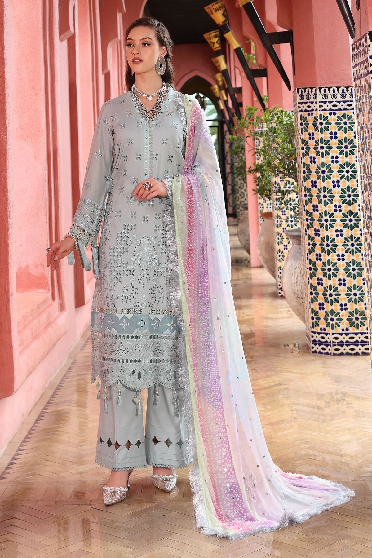 Nureh | Bazaar Lawn 25 | NE-111 by Maria Faisal - Registered Vendor of : Nureh - type : Ladies Clothes - 100% original wedding dresses