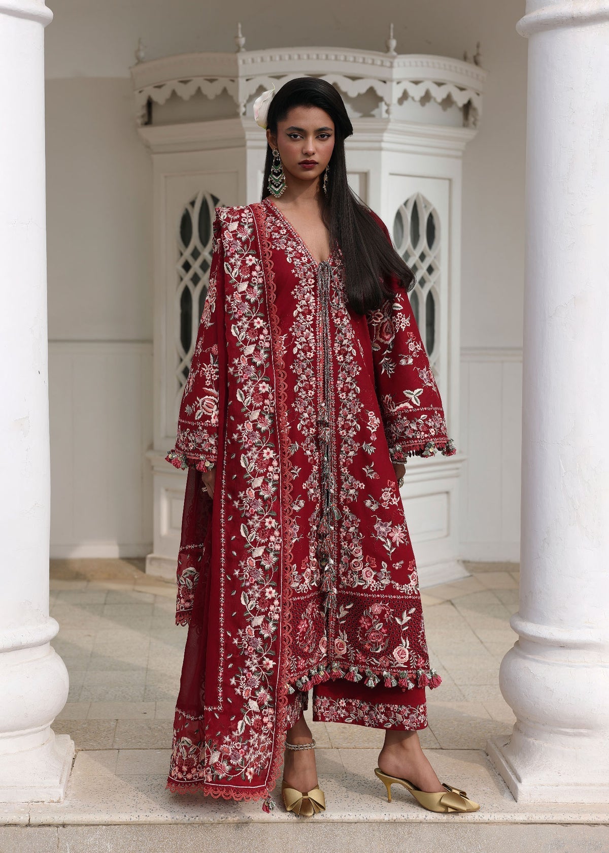 Hussain Rehar | Kalabagh Luxury Lawn 26 | Kastanaa - Luxury Dress - available at Maria Faisal in UK and USA.