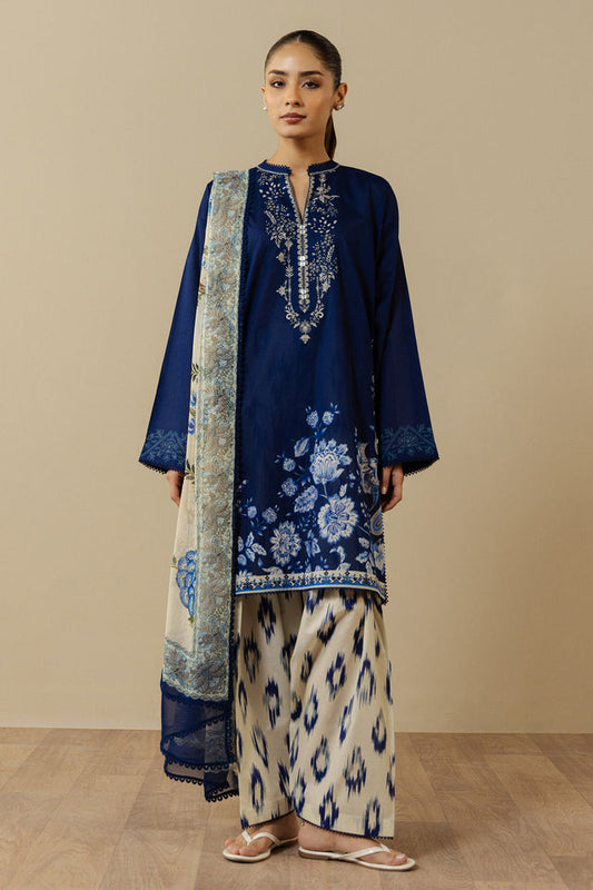 Zara Shahjahan | Coco Prints 26 | Cassia-10A - Casual Dress - available at Maria Faisal in UK and USA.