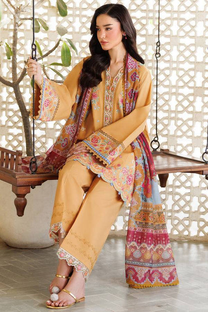 Farasha | Summer Weaves Embroidered Lawn | Golden Bloom by Maria Faisal - Registered Vendor of : Farasha - type : Ladies Clothes - 100% original wedding dresses