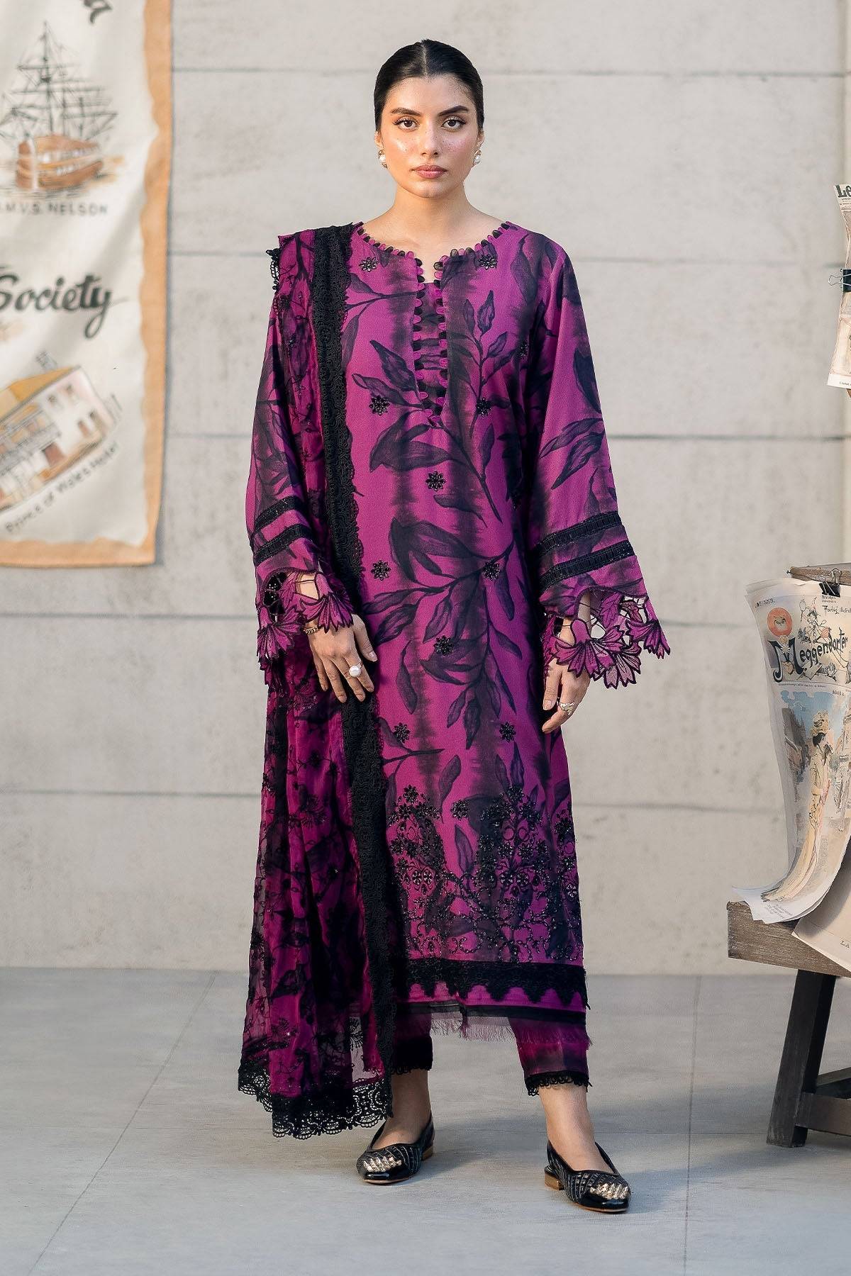 Nureh | Glam Girl Lawn | GL-23 by Maria Faisal - Registered Vendor of : Nureh - type : Ladies Clothes - 100% original wedding dresses